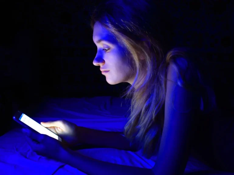 luce dei display di notte