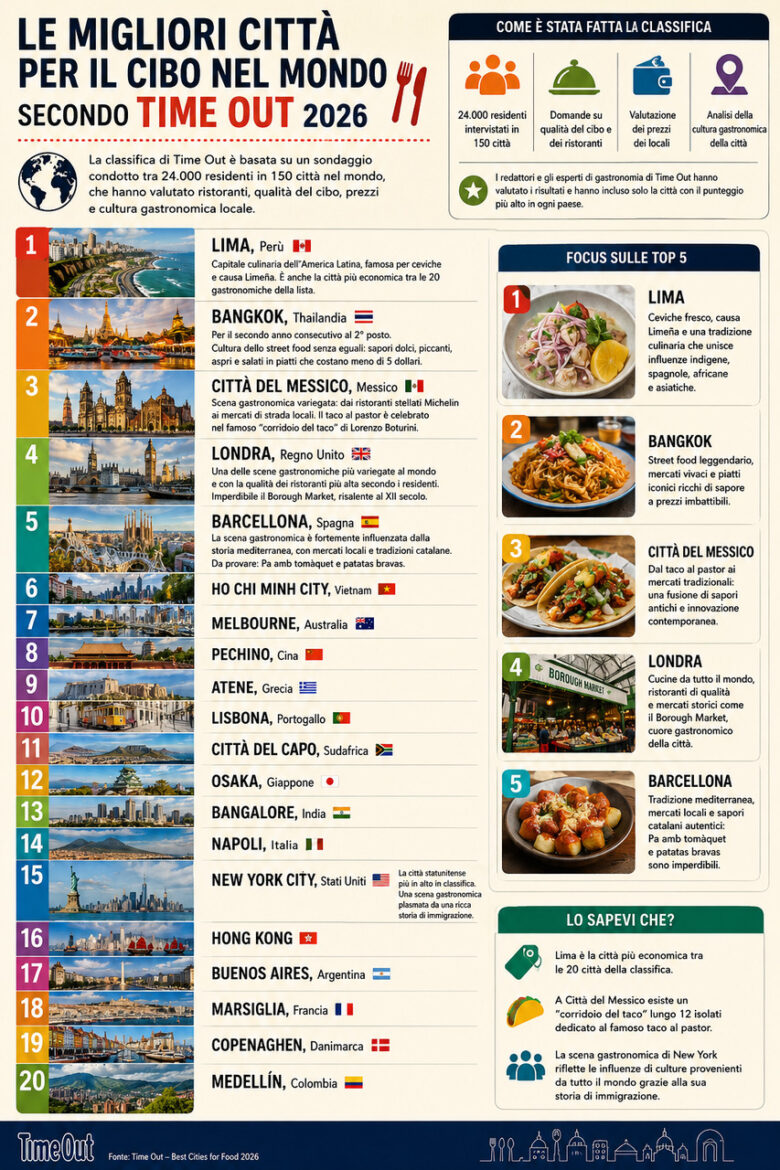 città dove si mangia meglio nel mondo
