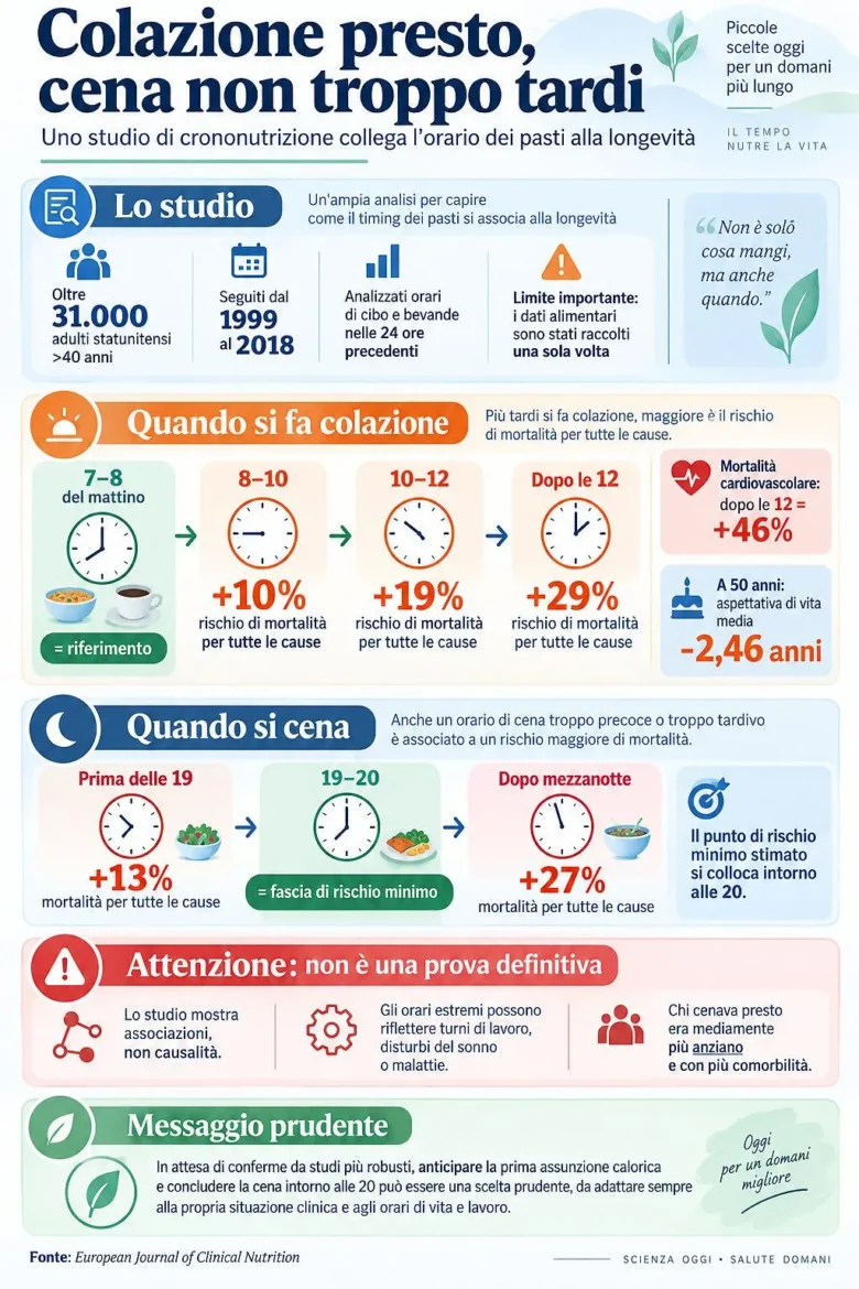orario dei pasti longevità